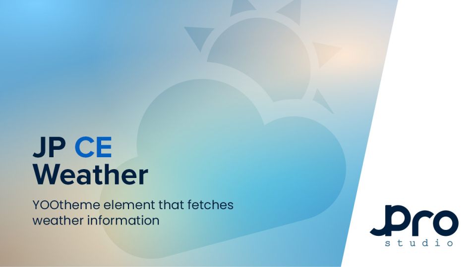 New YOOtheme Element - JP CE Weather